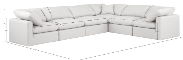 Indulge Upholstered Modular L-Shaped Sectional, 6-Piece: 3 Armless Chair, 3 Corner Chair ... inside A Deeper Look at the Indulge Upholstered Sectional Key Features Explained