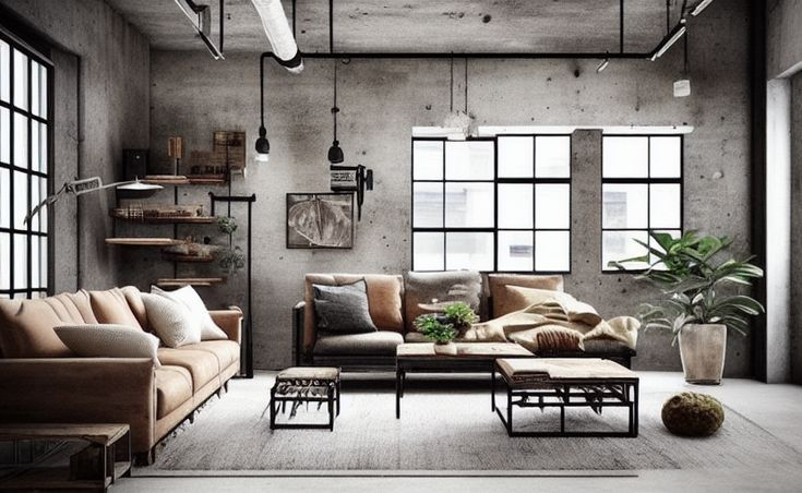 Industrial Living Room Design Shop | Www.pennygilley.com for Integrating vidaXL Furniture Effortlessly Into Your Industrial Decor