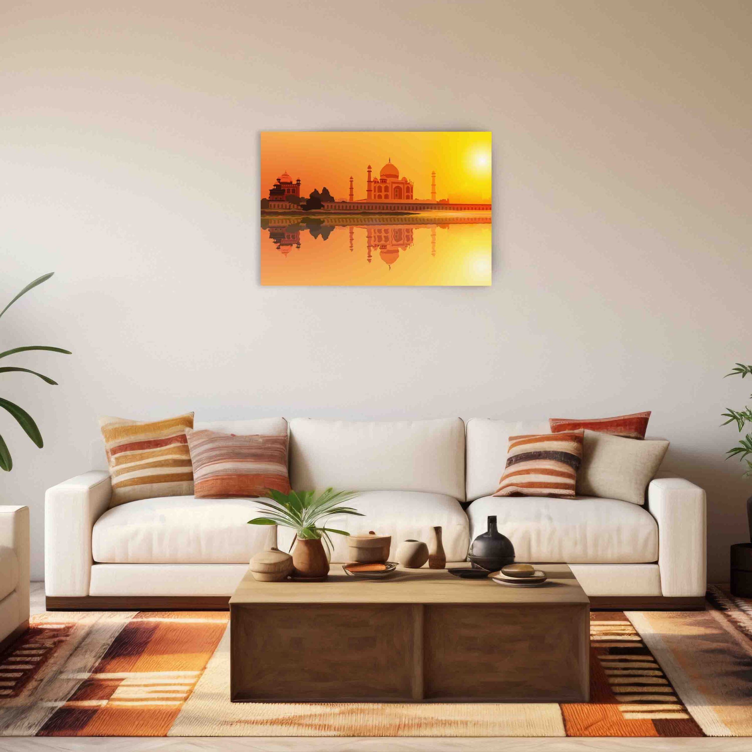 Infidu Taj Mahal Dreamscape: Abstract Art Capturing The Essence Of An ... regarding Product Of The Week Dream On Cloud Wall Art By Aureous