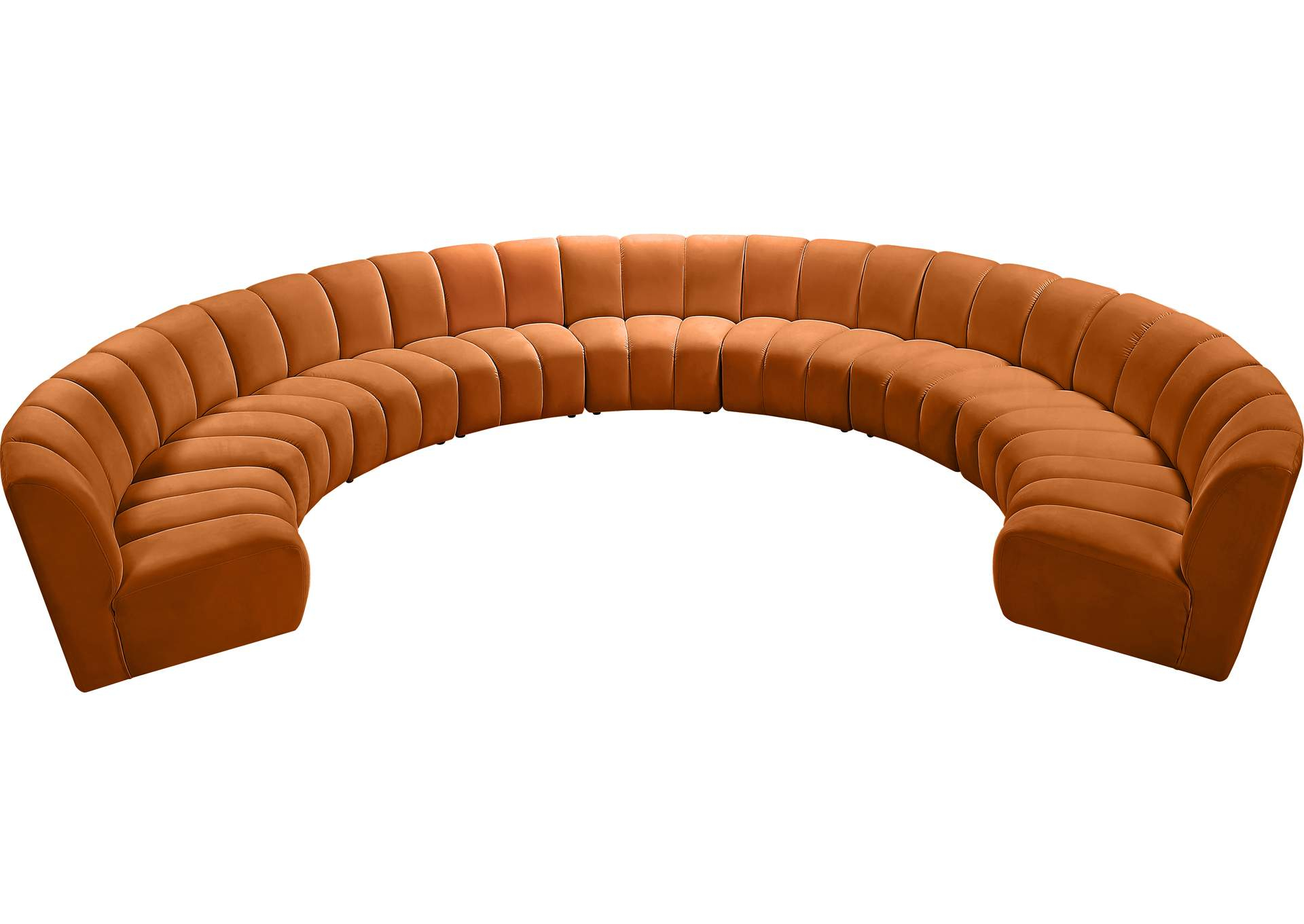 Infinity Cognac Velvet 9 Piece Modular Sectional with Decoding the Charm of Cognac Velvet Sectionals