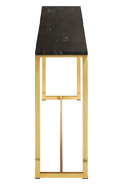 Interiors By Premier Organic Dark Petrified Wood Console Table, Sturdy ... regarding Kalani Bronze Console 88&amp;quot; Console / Sideboard