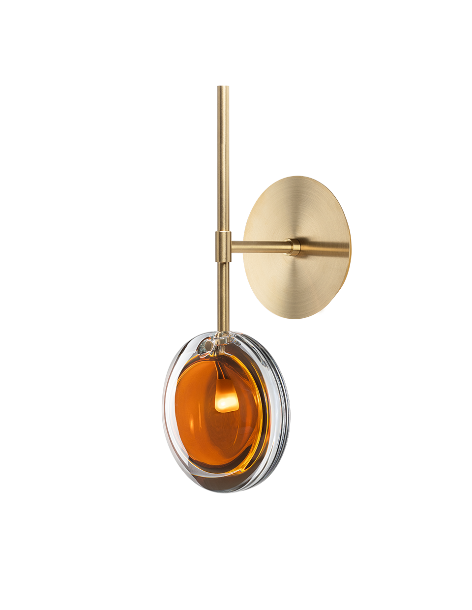 Lens Wall Lighting / Amber / Brushed Gold - Bomma throughout Modern Living Through an Amber Lens Style and Substance Combined