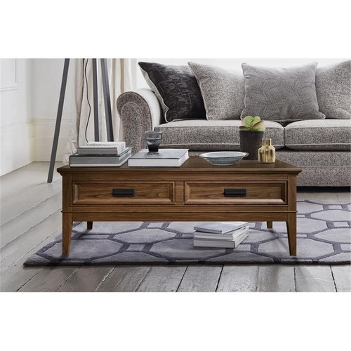 Lexicon Frazier Park Wood 2 Drawer Coffee Table In Brown Cherry | Ebay within Discovering the Craftsmanship of the Lexicon Frazier Park Coffee Table