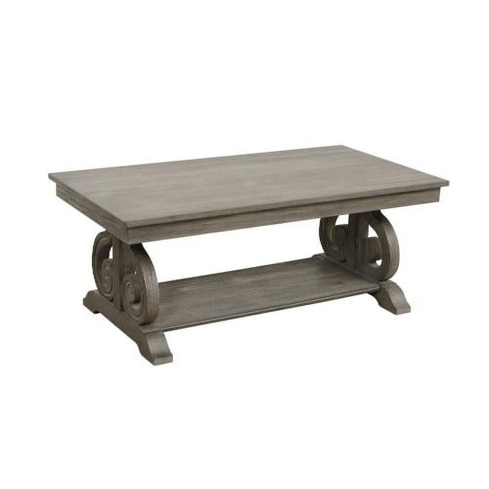 Lexicon Toulon Wood Coffee Table In Distressed Dark Oak - Walmart.com in Lexicon Frazier Park Wood 2 Drawer Coffee Table In Brown Cherry