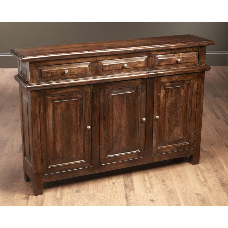 Loon Peak® Gesling 53&amp;quot; 3-Drawer Sideboard &amp;amp; Reviews | Wayfair pertaining to Gesling 53&amp;quot; 3-Drawer Sideboard, Pecan