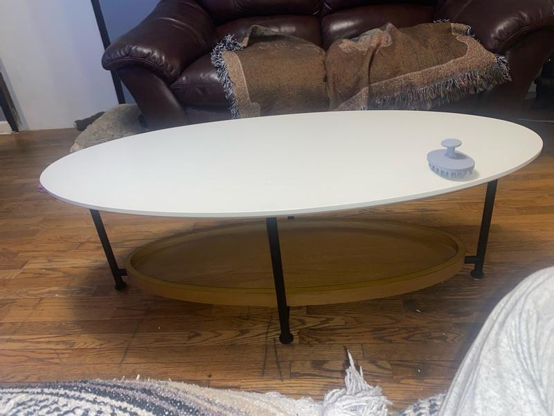 Madison Park Beaumont 2 Tier Oval Coffee Table - Macy&amp;#039;s for Beaumont Lane Oval Coffee Table In Plantation Cherry