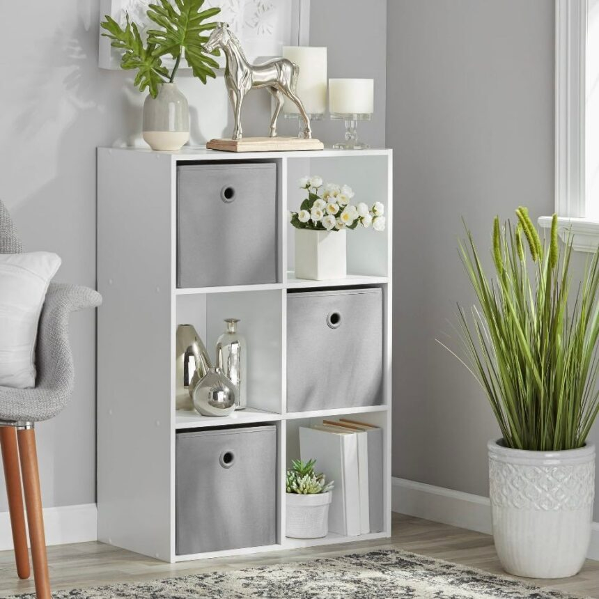 Mainstays 6-Cube Storage Organizer, White - Marxx Group with regard to Broadview 6 Cube Organizer In Classic Black - Engineered Wood