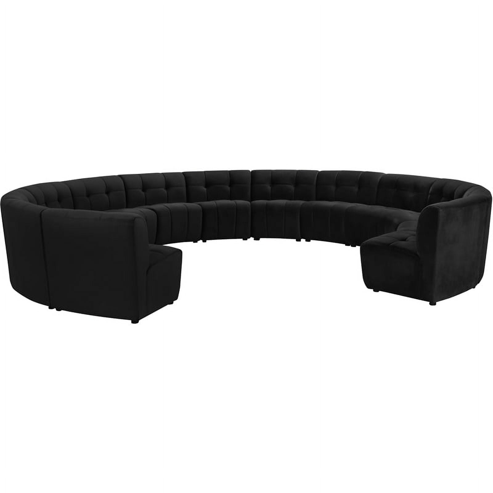 Maklaine Contemporary Black Velvet Tufted Upholstered Modular 13 Piece ... inside Decorating Ideas for Your Maklaine Black Boucle Modular Sectional