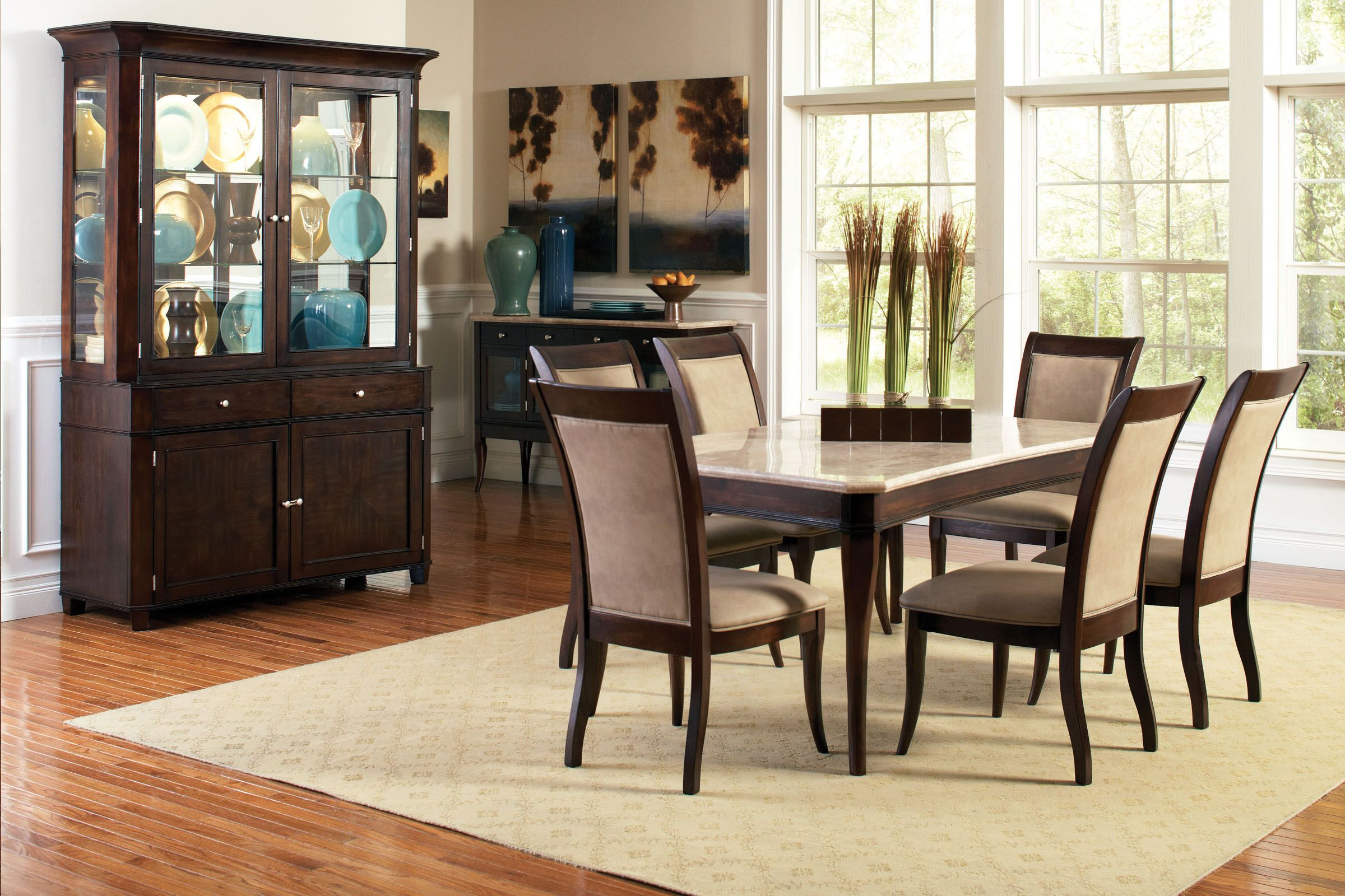 Marseille Dining Table + 4 Side Chairs At Gardner-White pertaining to Styling Tips for Your New Gardner Upholstered Dining Set
