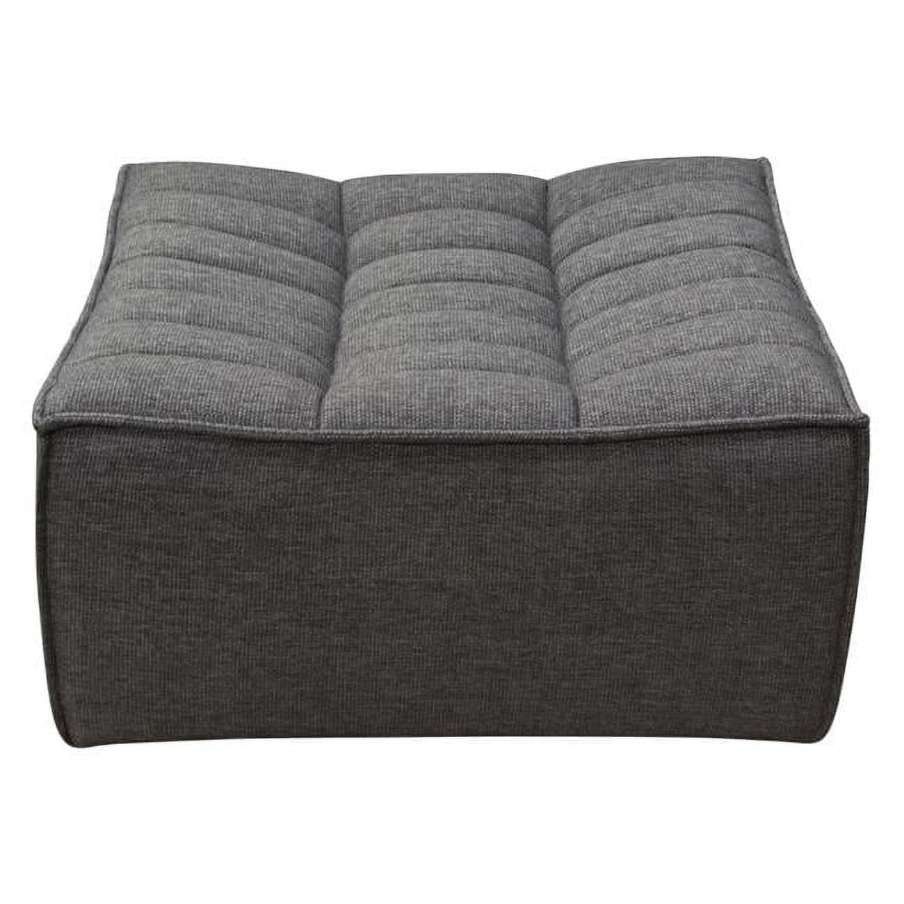 Marshall Scooped Seat Ottoman, Grey Fabric - Walmart.com regarding Marshall 5Pc Corner Modular Sectional Scooped Seat In Grey Fabric