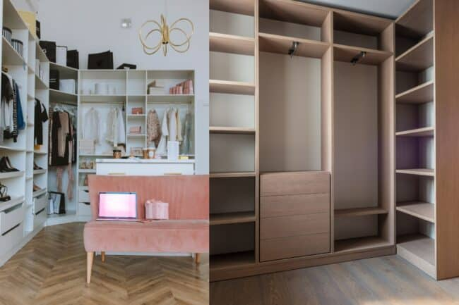 Maximizing Vertical Space: Utilizing Walls For Storage In Your Closet ... inside Maximizing Space with the Cherry Wood Skeleton Wardrobe