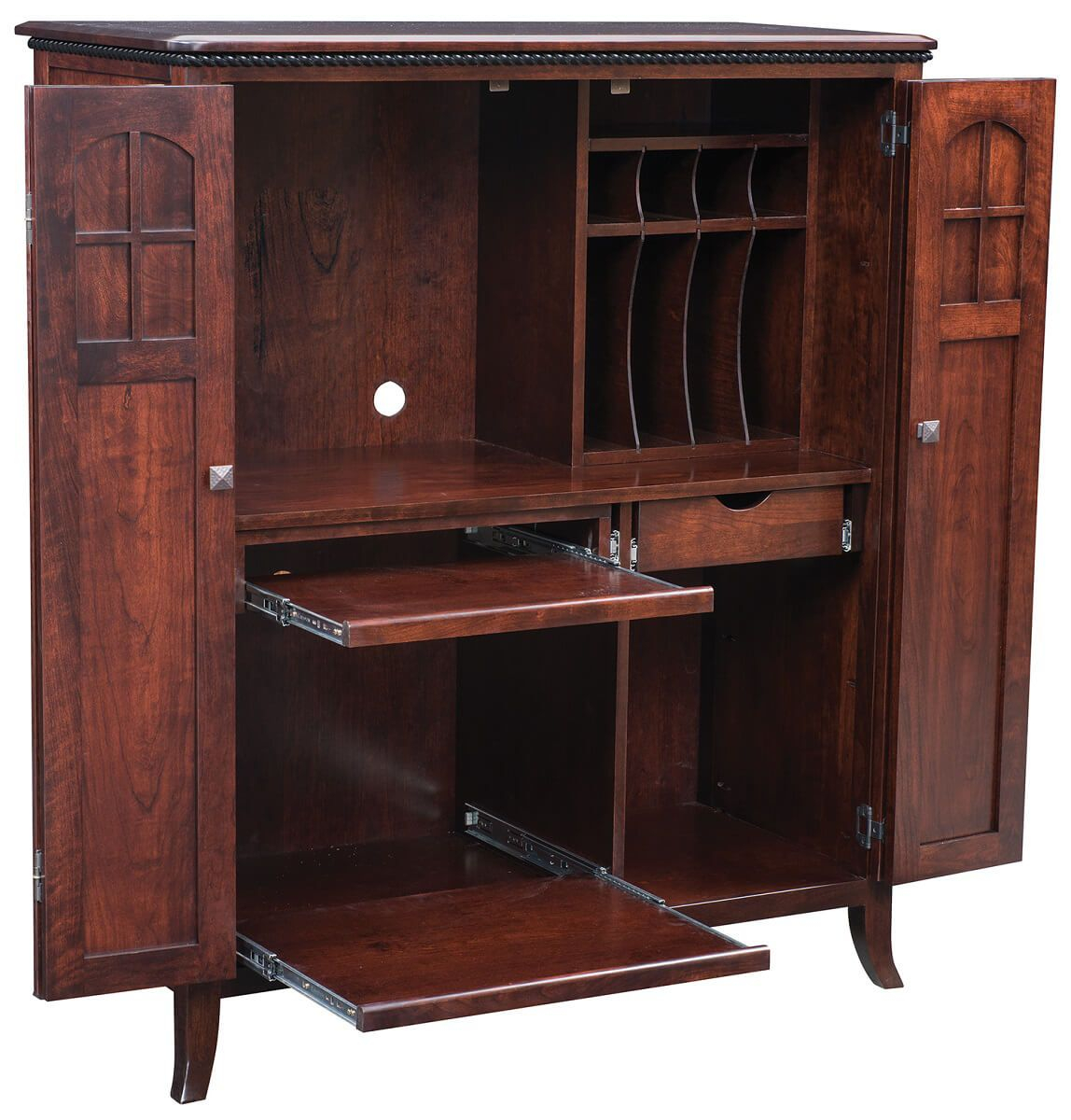 Maxton Amish Made Computer Armoire - Countryside Amish Furniture for Transforming Your Nook The Eagle Furniture Coastal Computer Armoire Persimmon Red Review