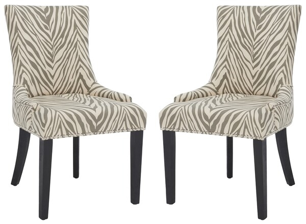 Mcr4709Q-Set2 Dining Chairs - Furniture By Safavieh intended for Lester 19&amp;#039;&amp;#039;H Dining Chair (Set Of 2) - Silver Nail Heads, Mcr4709Q-Set2