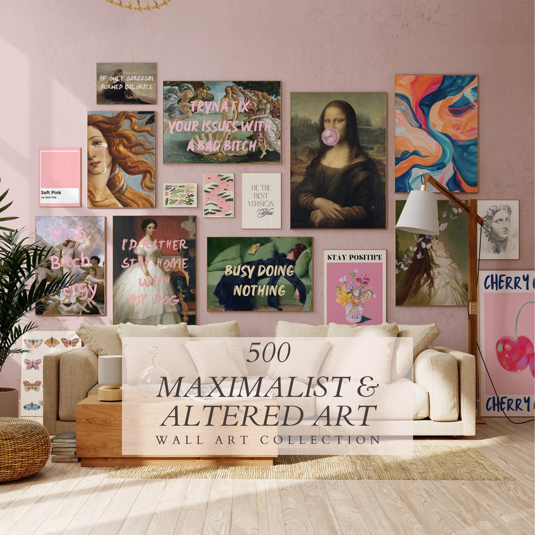Mega Bundle Of Maximalist Gallery Wall Set And Altered Art, Eclectic ... within Product Of The Week Maximalist Wall Art Mega Bundle