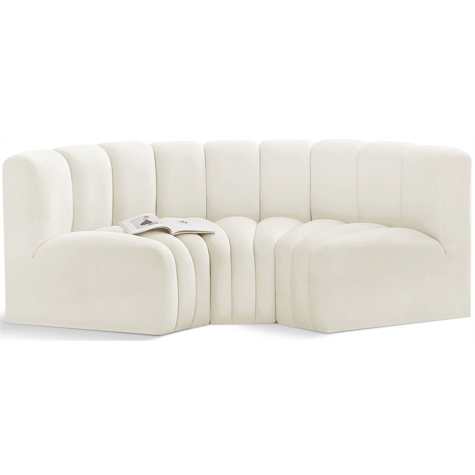 Achieving Ultimate Relaxation with the Cream Arc Velvet Modular Sofa