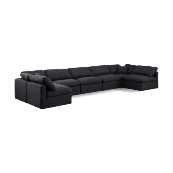 Meridian Furniture Usa Indulge 7 - Piece Upholstered Sectional | Wayfair within A Deeper Look at the Indulge Upholstered Sectional Key Features Explained