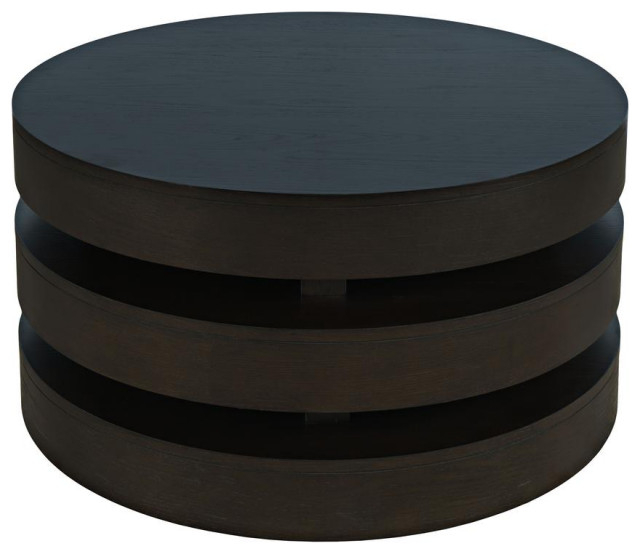 Mid-Century Modern Floating Sculpture Round Layered Coffee Table - Modern - Coffee Tables - By ... intended for Mid-Century Modern Floating Sculpture Round Layered Coffee Table