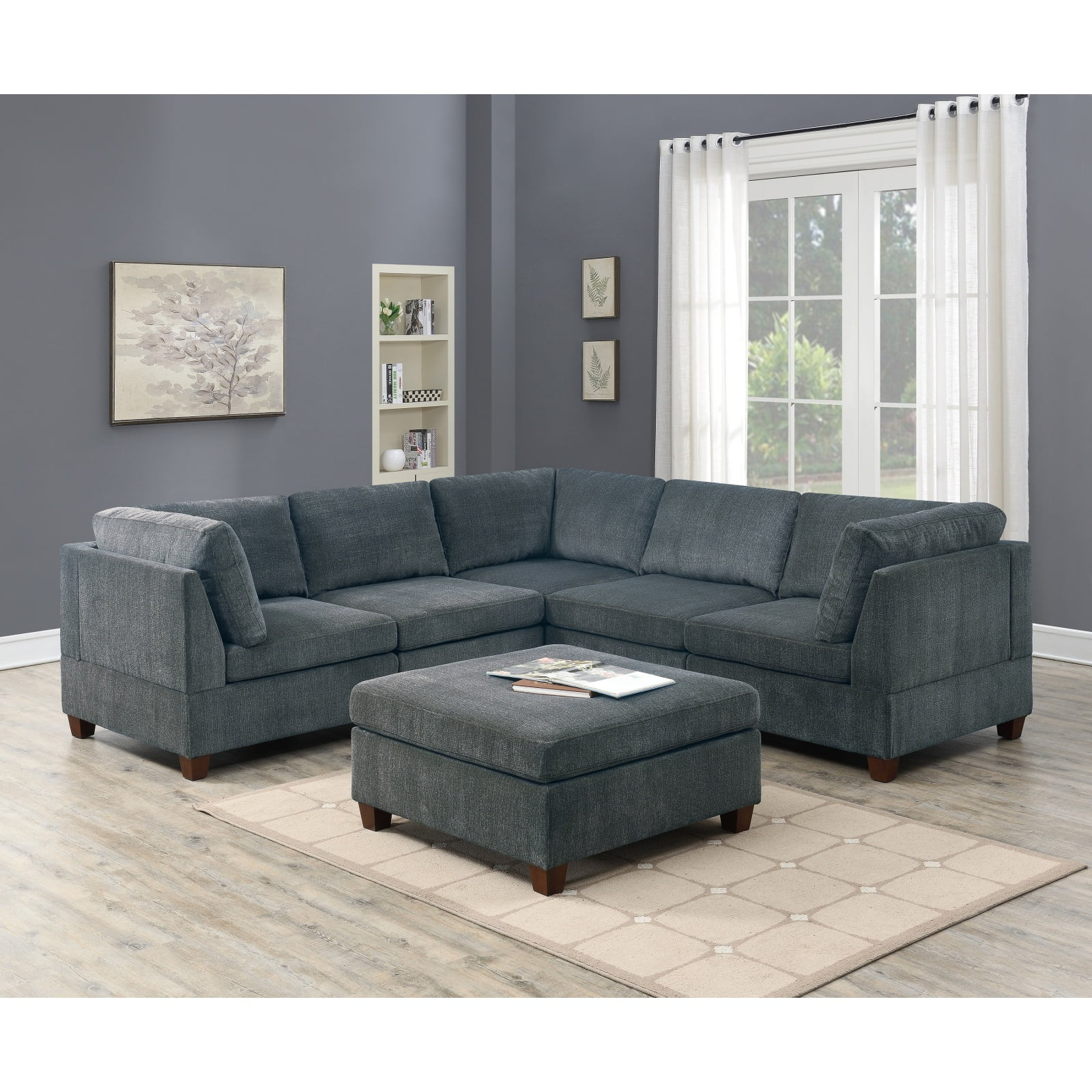 Styling Your Space with the Quinn Chenille Modular Sectional in Grey