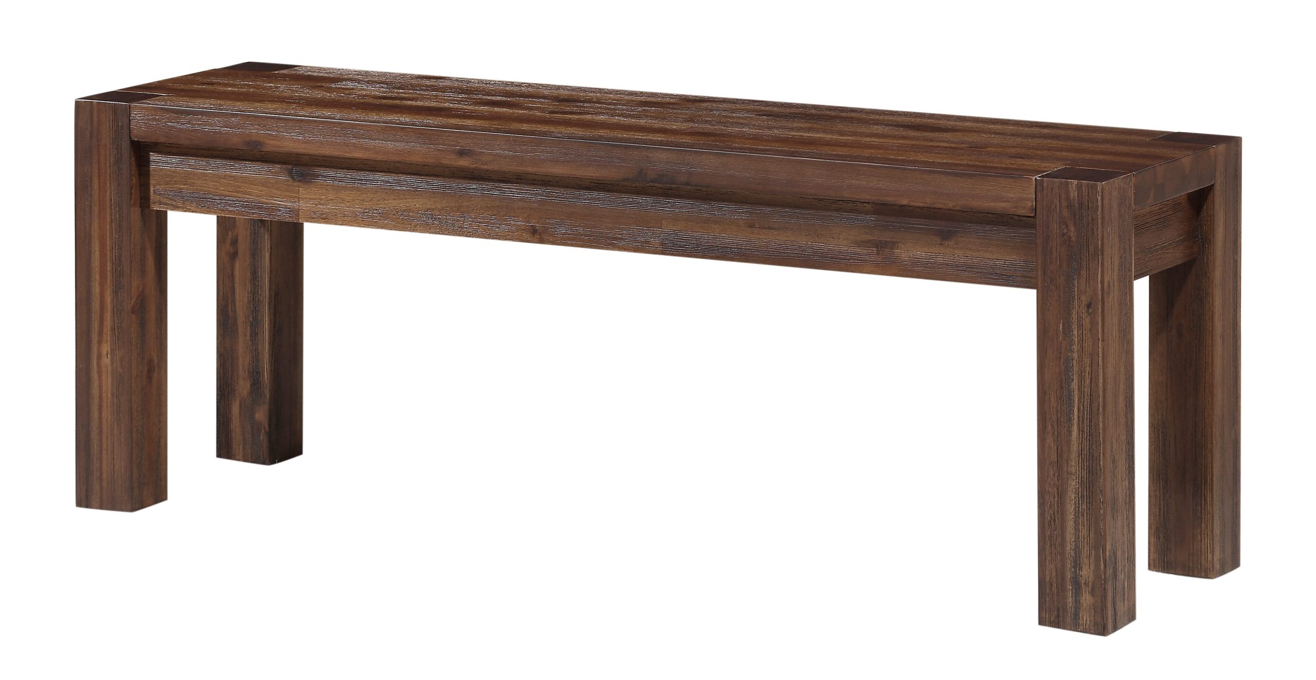 Millstone Modern Bench In Acacia Rustic Brown - Walmart.com with Millstone Modern Coffee Table In Acacia Rustic Brown