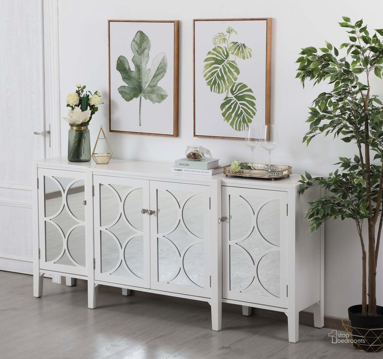A Closer Look at the Magnus 72" Mirrored Credenza White Design Insights