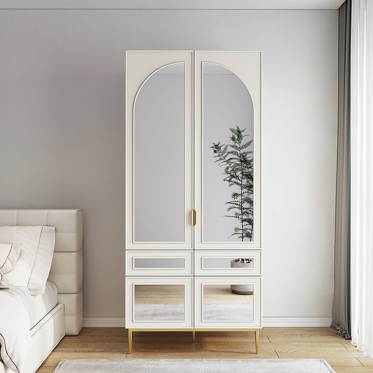 The Practical Elegance of Arched Door Armoires with Mirrors