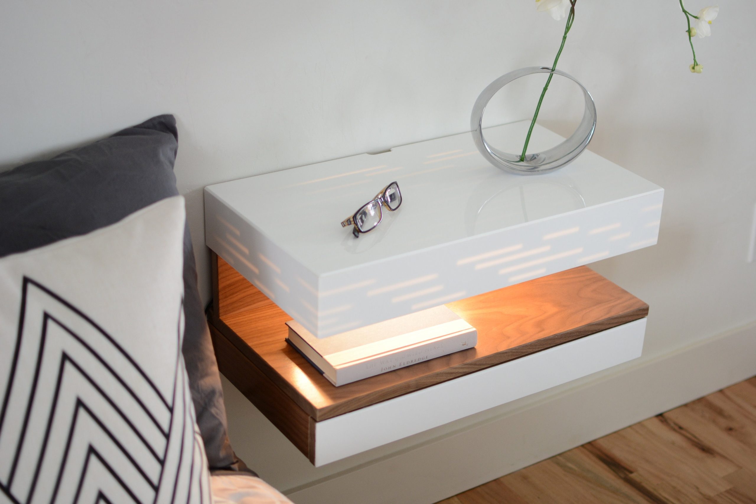 Modern Nightstand Floating Nightstand Floating Night Stand | Etsy intended for