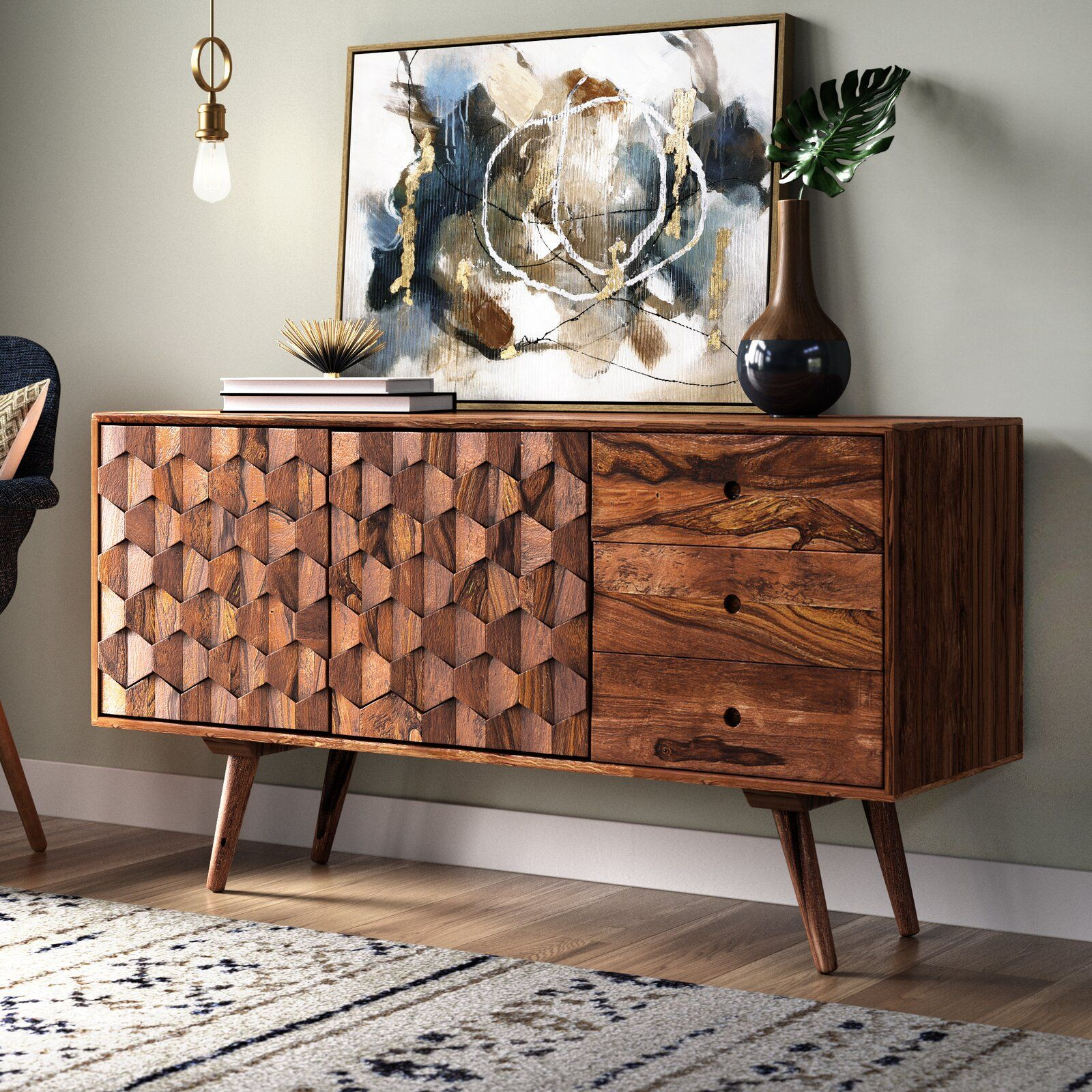 Modern Rustic Interiors Anita Sideboard &amp;amp; Reviews | Wayfair | Decor ... with The Craftsmanship Behind Your Wood 63x30&amp;quot; Patchwork Sideboard
