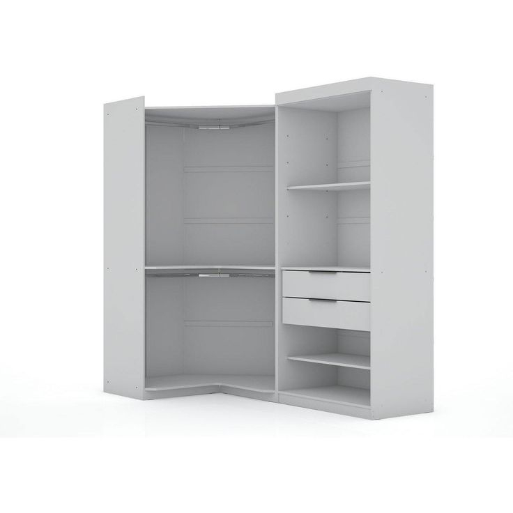 Mulberry Open 2 Sectional Modern Corner Wardrobe Closet With 2 Drawers ... regarding Maximizing Your Space The Versatile Mulberry Open 2 Sectional Wardrobe