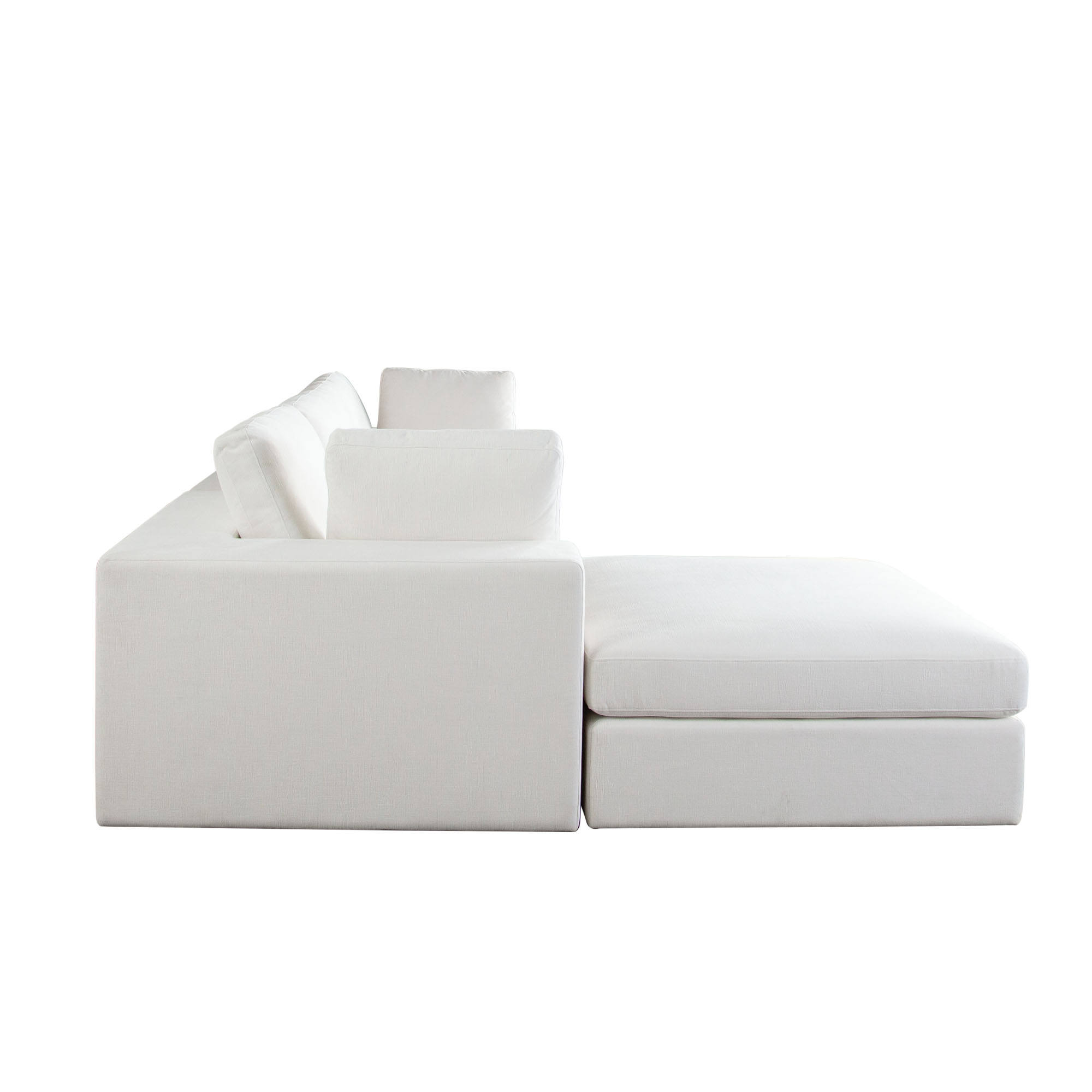 Muse 4Pc Modular Reversible Chaise Sectional In Mist White Performance Fabric By Diamond Sofa ... with regard to Muse 4Pc Modular Reversible Chaise Sectional
