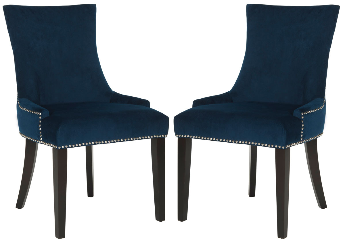 Navy Cushioned Dining Chairs - Safavieh.com pertaining to A Deep Dive into the Lester Dining Chair Set Mcr4709Q for Lasting Appeal