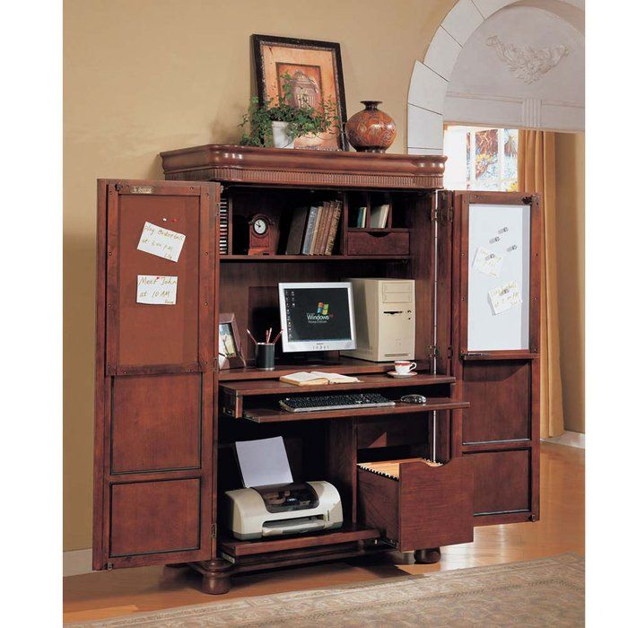 Oak Computer Armoire | Armoire Desk, Computer Armoire, Desk Furniture with Traditional Oak Computer Armoire, Bright White