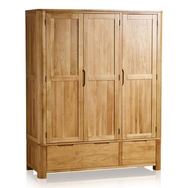 Oak Wardrobes | Solid Wood Wardrobes Uk | Oak Furniture Land inside Oak Solid Wood Wardrobe, Natural Wood, 70.9X22X78.7&amp;quot;, 4-Door One-Piece Wardrobe