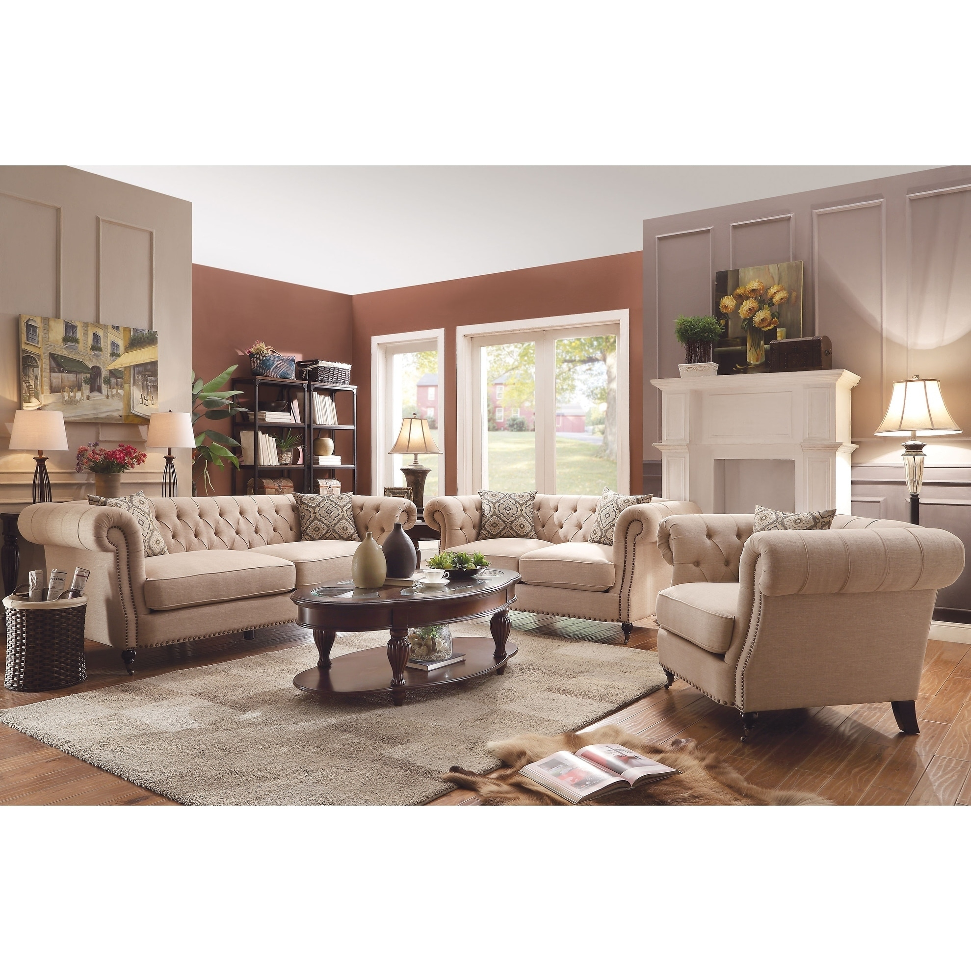 Oatmeal Colored Couch Living Room | Best Interior Design For Living Room with Transform Your Living Room With the Warner Oatmeal 3-Piece Sofa Set