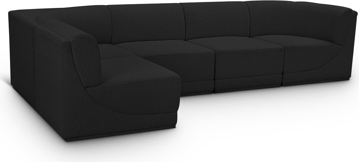 Your Guide to Maximizing Comfort and Style with the Ollie Black Boucle Sectional