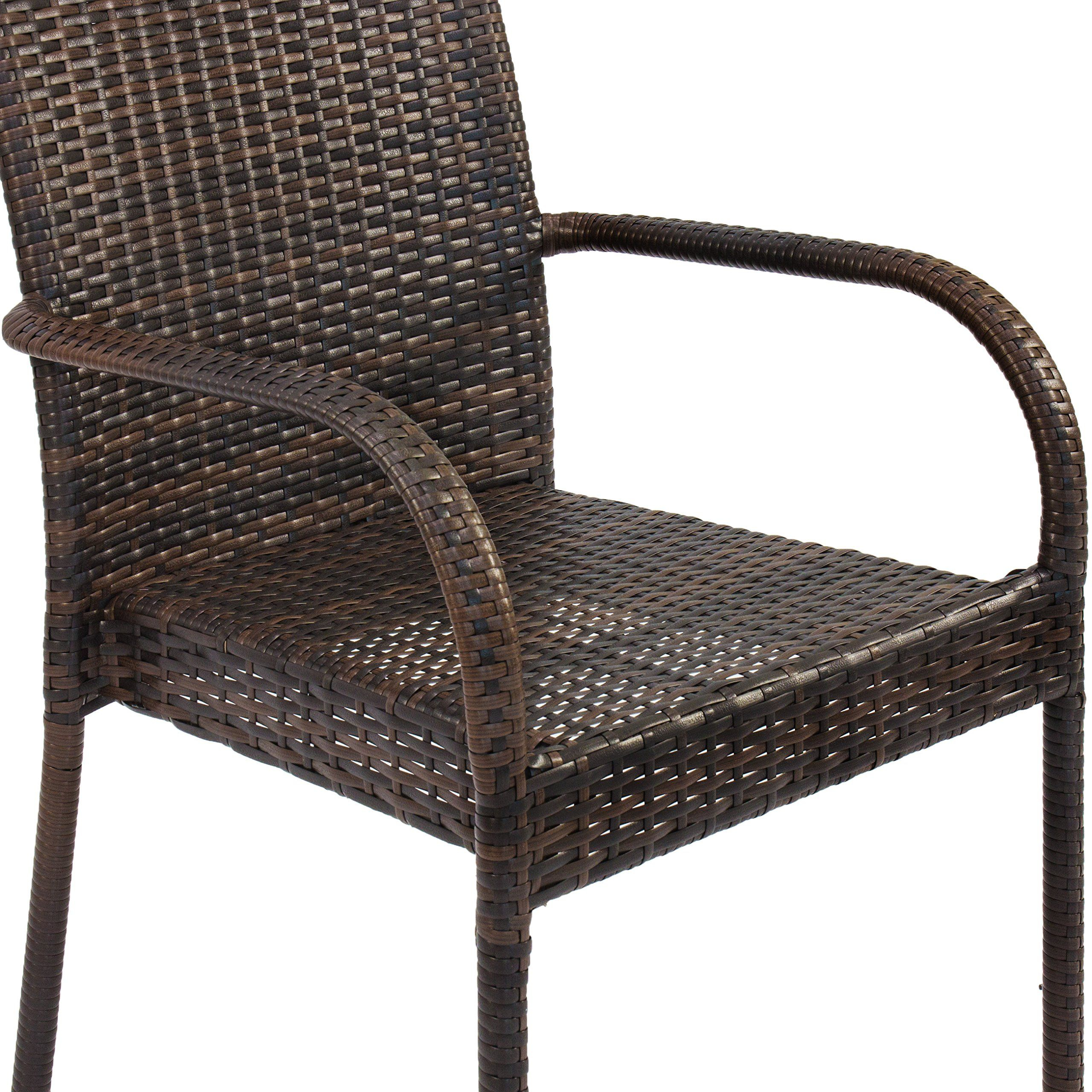 Outdoor Rattan Brown Chairs At Travis Day Blog regarding Dark Brown Rattan Patio Chair With Red Bamboo-Aluminum Frame Pack Of 3