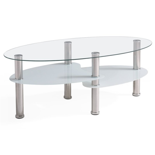 Oval Coffee Tables | Best Buy Canada inside Pemberly Row Glass Coffee Table In White