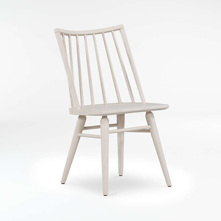 Paton Off-White Windsor Dining Chair | Crate &amp;amp; Barrel intended for The Versatile Beauty of Pure White Windsor Dining Chairs Explained
