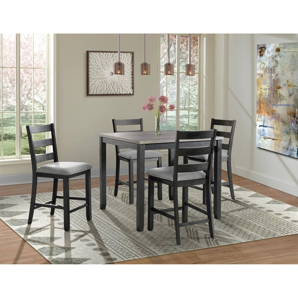 Picket House Furnishings Kona 25 In. Black High Back Wood Counter ... for Picket House Furnishings Kona Counter Height Side Chair Set In Black