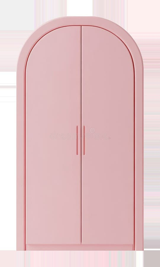 Pink Minimalist Wardrobe With Arched Doors, Modern Interior Design Concept Stock Photo - Image ... within Understanding the Craftsmanship of Modern Arched Door Wardrobes
