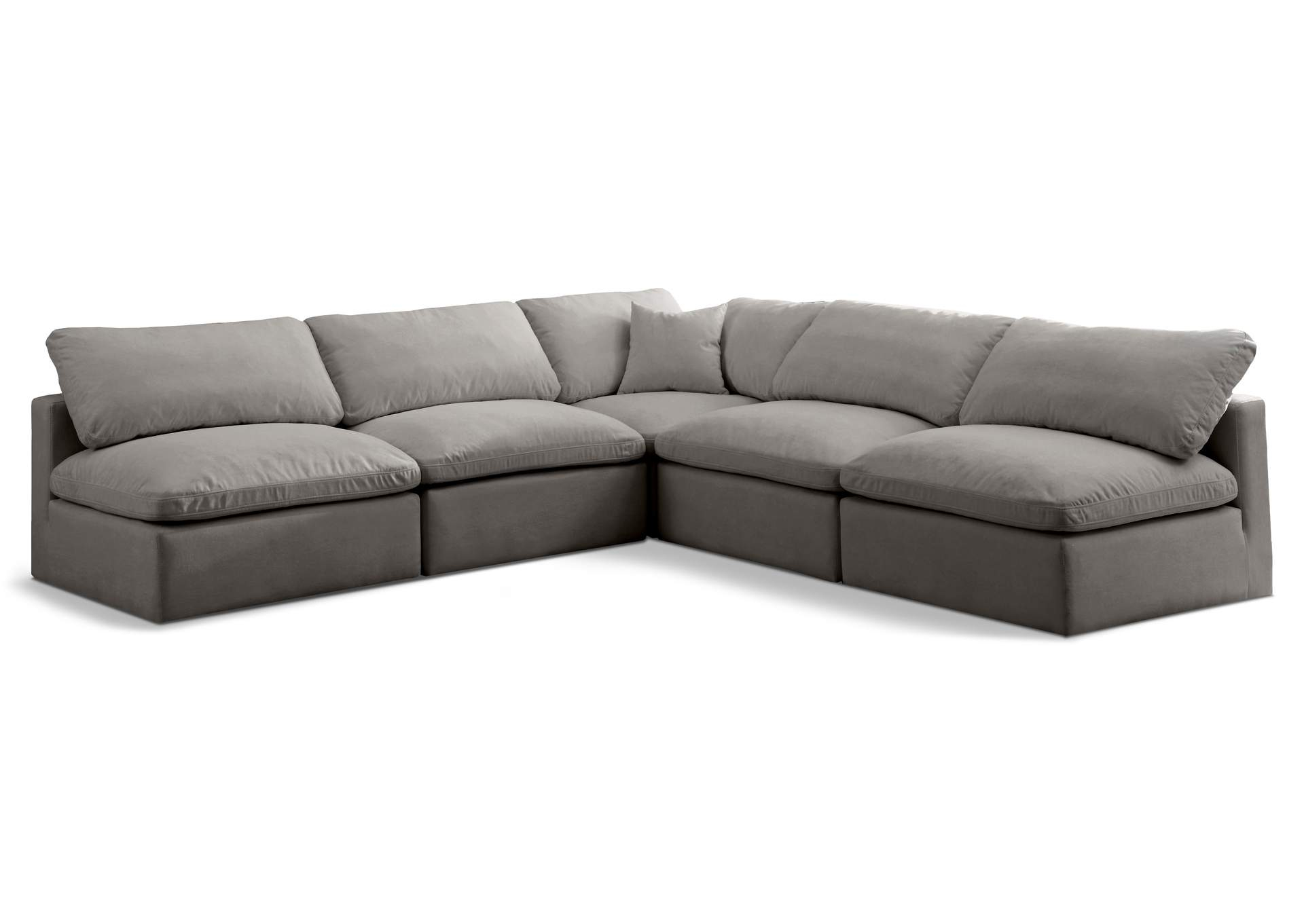 Plush Grey Velvet Standard Comfort Modular Sectional for Unveiling the Modholic Plush Sectional Your Guide to Comfort and Style
