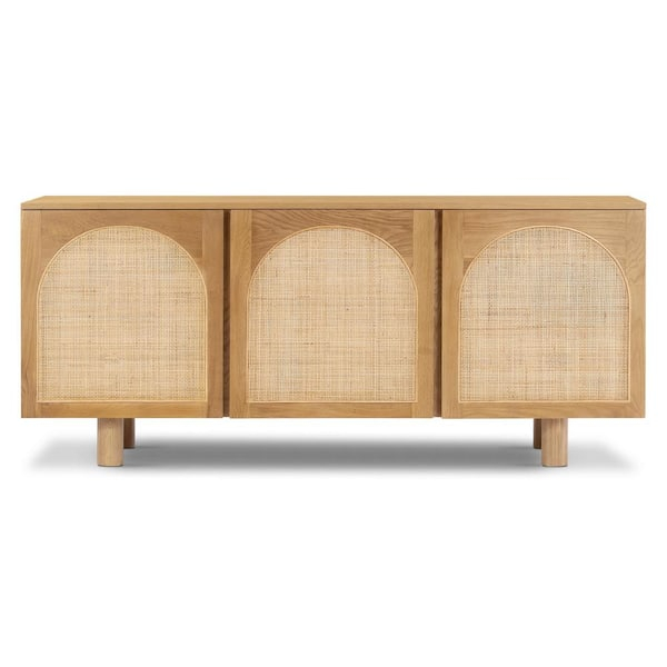 Poly And Bark Archi Natural Sideboard With Cane Webbing Door Fronts Hd-Lr-A3691-Nat - The Home Depot with regard to How the Poly and Bark Archi Sideboard Elevates Your Living Space