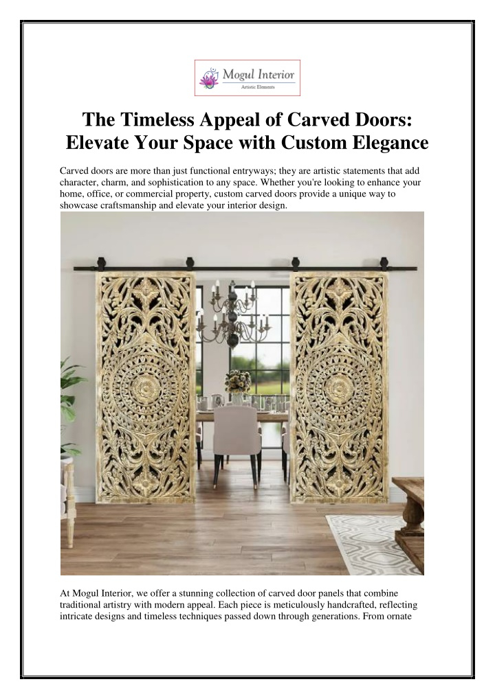 Ppt - The Timeless Appeal Of Carved Doors Elevate Your Space With ... within Elevate Your Space with the Timeless Appeal of the Glacier Country Captain&amp;#039;s Chair