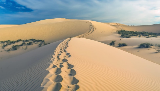 Premium Ai Image | Sand Dune Trails Navigating Shifting Sand Formations And Vistas Generative Ai regarding Sheridan Sand Dune Side Server