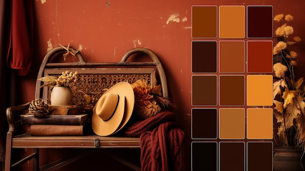 Premium Ai Image | Warm Color Palette Choose A Warm And Inviting Color within Transform Your Rustline Home with the Inviting Palette of Warm Colors
