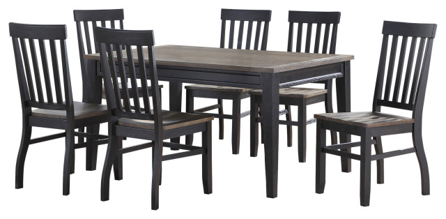 Raven Noir 7-Piece Dining Set - Transitional - Dining Sets - By Steve ... in Unveiling the Beauty and Functionality of the Raven Noir Dining Set