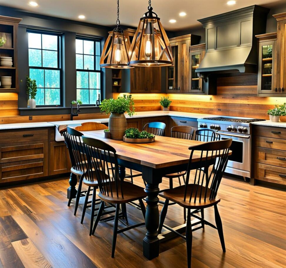 Revitalize Your Dining Space With Reclaimed Wood Kitchen Chairs ... with regard to 9-Piece Dining Set With A Table And 8 Wood Kitchen Chairs, Black