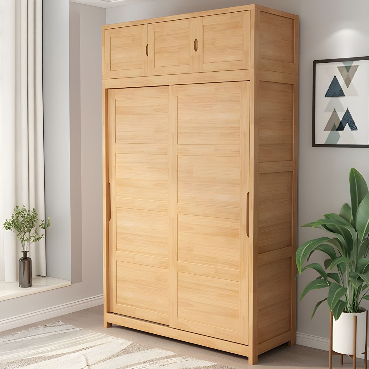 Rubberwood Solid Wood Wardrobe Traditional Freestanding Wardrobe - Armoire Walnut 71&amp;quot;L X 24&amp;quot;W X ... within Styling Your Space with the Elegance of a Havana Gold Armoire