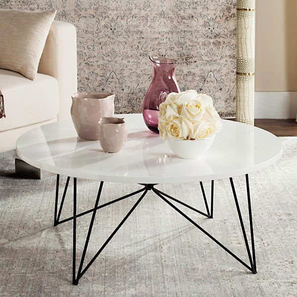 Safavieh Mid-Century Modern Coffee Table within Safavieh Seth 2 Tier Coffee Table, Walnut/Black