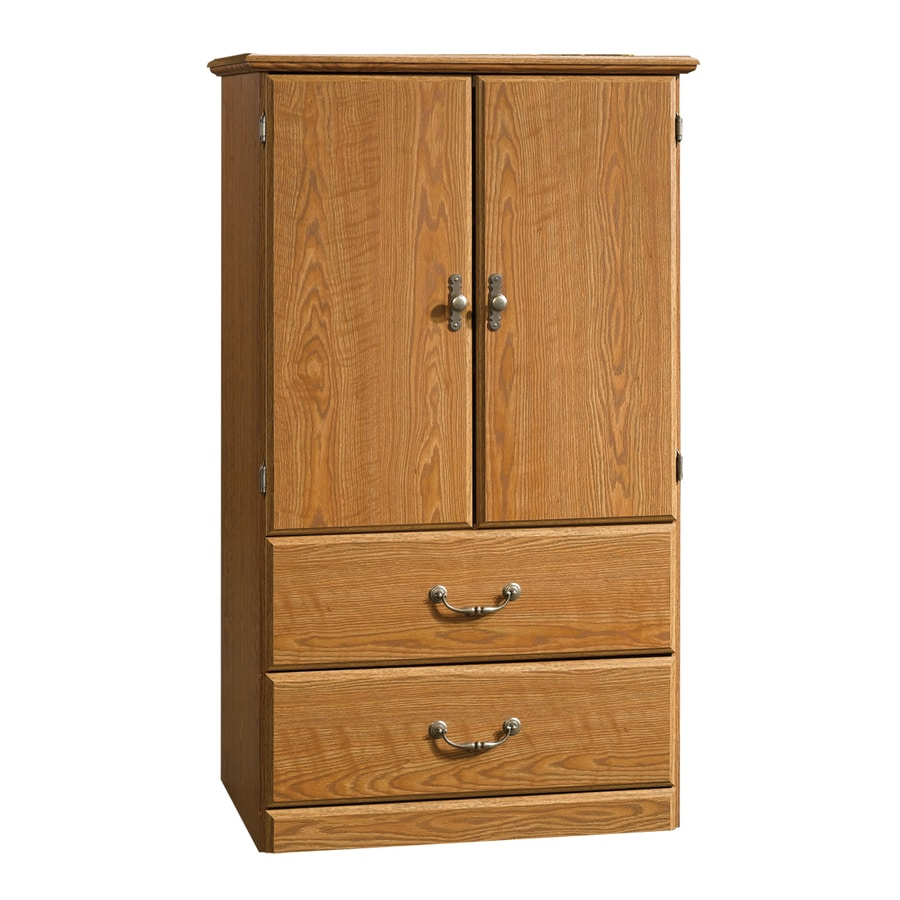 Sauder Orchard Hills Carolina Oak Armoire At Lowes.com within Maximizing Storage and Style with Your Sauder Bedroom Armoire