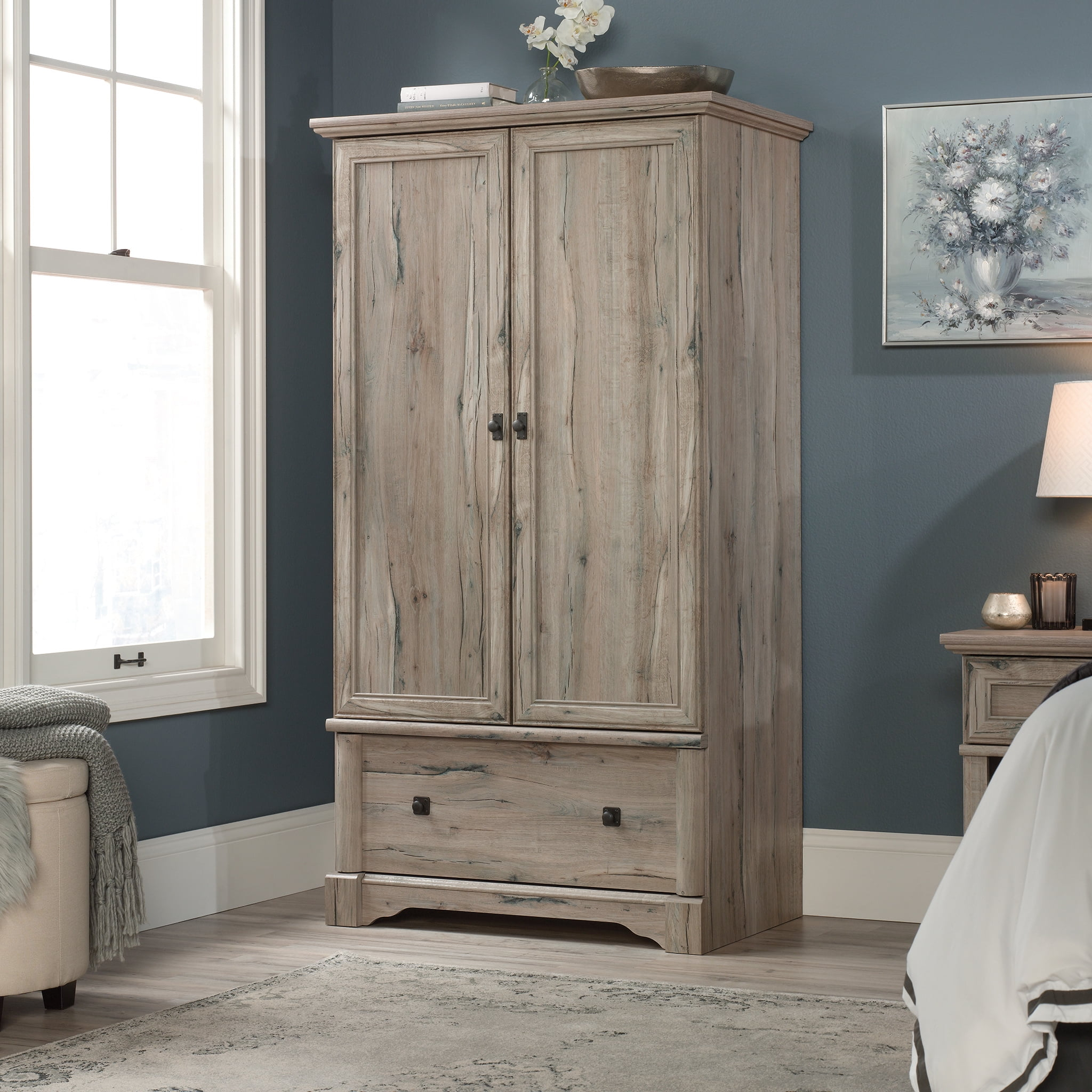Sauder Palladia Armoire, Split Oak Finish - Walmart.com in Craftsmanship and Style The Sauder Palladia Engineered Wood Armoire Explained